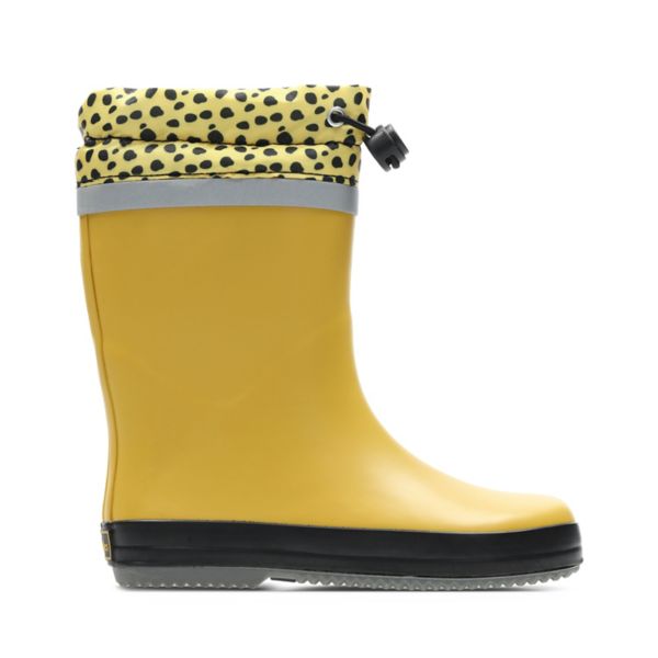 Clarks Girls Tarri Tie Kid Wellies Yellow | CA-3629815